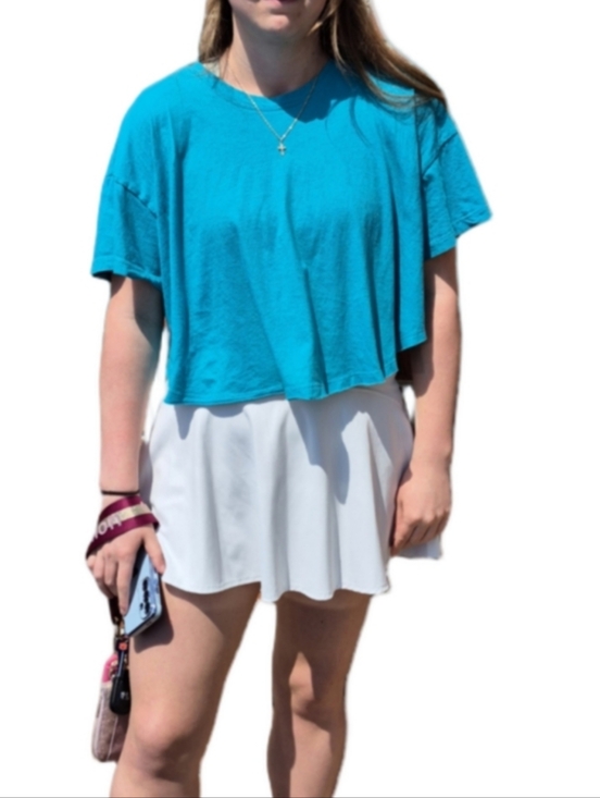 Zenana Outfitters Tops - Zenana SZ L Teal Short Sleeve Oversize Dolman Tee Sz Large Will Fit XLarge